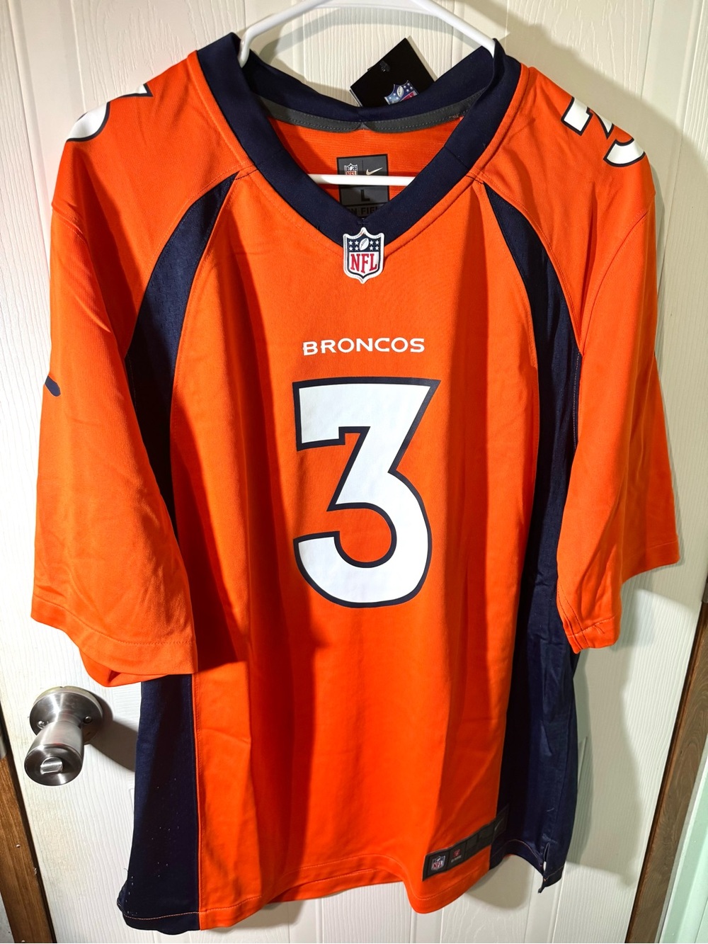 Russell Wilson Denver Broncos Nike Jersey Orange DVGH Size L